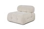 Atelier Del Sofa Sofá de 1 Plaza Bubble O1 Beige, Estructura Madera de Haya, Tejido Poliéster, Comodidad y Diseño Elegante